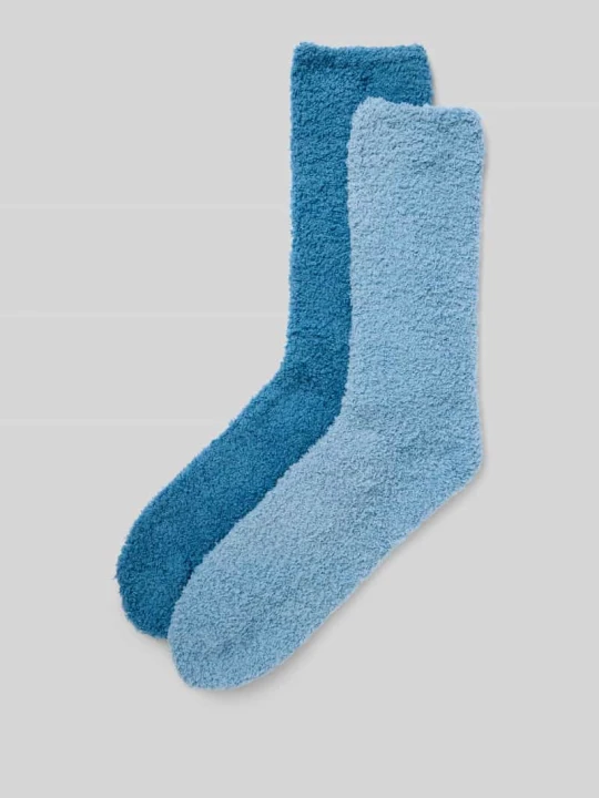 Zdjęcie produktu Skarpety z elastycznym pasem model ‘Socks cosy sustainable’ w zestawie 2 szt. CAMANO Jeansowy niebieski