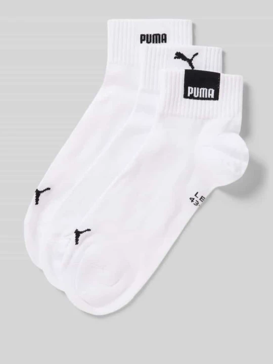 Zdjęcie produktu Skarpety z elastycznym prążkowanym ściągaczem w Zestaw 3 szt. Puma Biały