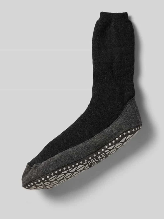Zdjęcie produktu Kapcie z elastycznym prążkowanym ściągaczem model 'COSYSHOES' Falke Antracytowy melanż