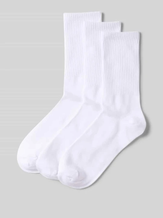 Zdjęcie produktu Skarpety z elastycznymi, prążkowanymi ściągaczami w zestawie 3 szt. Jack&Jones Biały