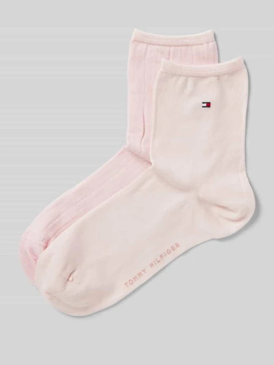 Zdjęcie produktu Skarpety z elastycznymi ściągaczami w zestawie 2 szt. Tommy Hilfiger Różowy