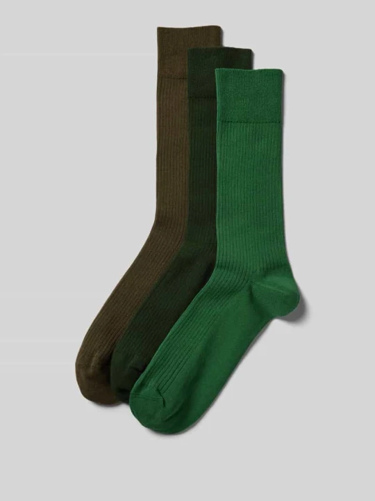 Zdjęcie produktu Skarpety z fakturowanym wzorem w zestawie 3 szt. DillySocks Zielony