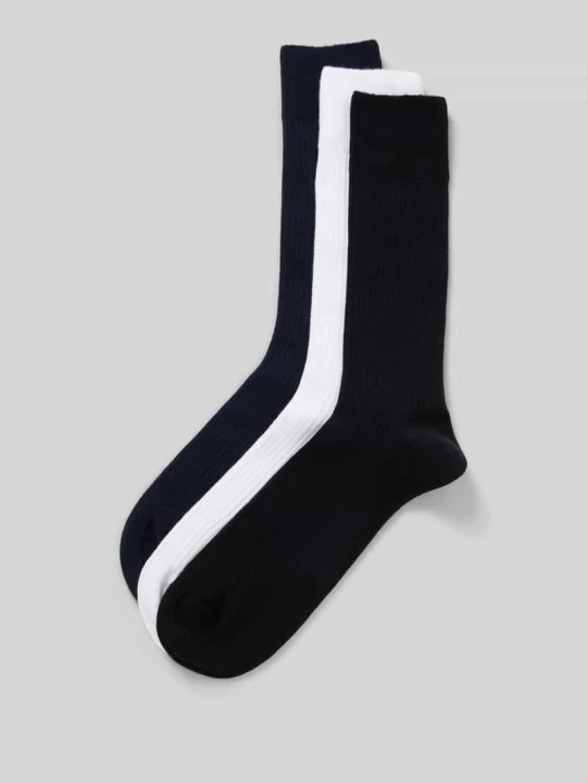 Zdjęcie produktu Skarpety z fakturowanym wzorem w zestawie 3 szt. model ‘Ribbed Black’ DillySocks