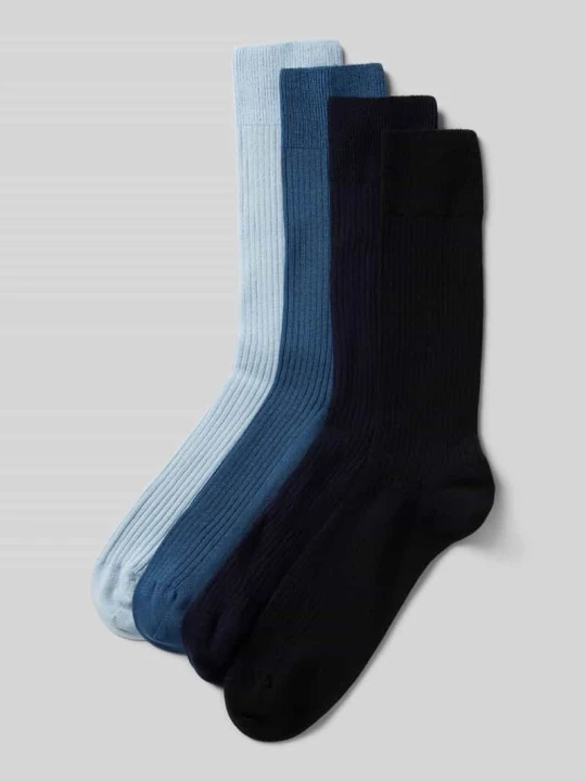 Zdjęcie produktu Skarpety z fakturowanym wzorem w zestawie 3 szt. model ‘Ribbed Just Blue’ DillySocks