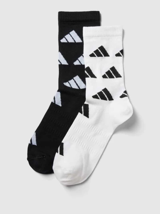 Zdjęcie produktu Skarpeta z logo allover w 2‑pakiecie Adidas Biały