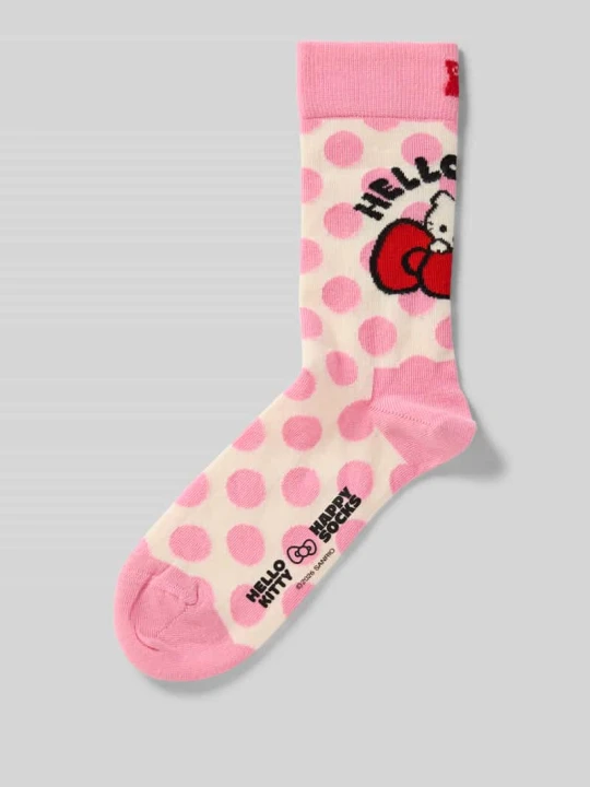 Zdjęcie produktu Skarpety z Mieszanka bawełny Model 'HELLO KITTY' Happy Socks Mocnoróżowy