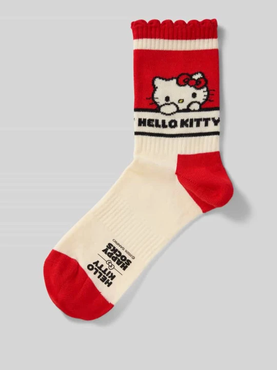 Zdjęcie produktu Skarpety z Mieszanka bawełny Model 'HELLO KITTY KAWAII' Happy Socks Czerwony