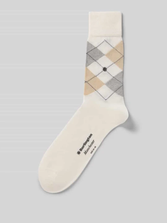Zdjęcie produktu Skarpety z mieszanka bawełny model 'MANCHESTER' Burlington Złamany biały