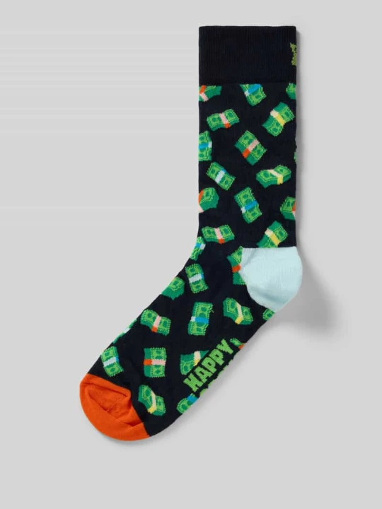 Zdjęcie produktu Skarpety z Mieszanka bawełny Model 'Money Money' Happy Socks Ciemnoniebieski