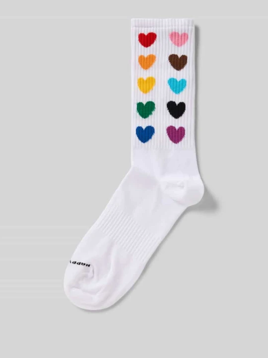 Zdjęcie produktu Skarpety z Mieszanka bawełny Model 'Rainbow' Happy Socks Biały