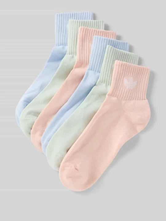 Zdjęcie produktu skarpety z mieszanka bawełny w zestaw 6 par adidas Originals Różowy