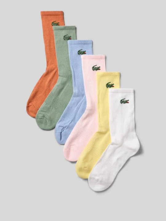 Zdjęcie produktu skarpety z mieszanka bawełny w zestaw 6 par Lacoste Żółty