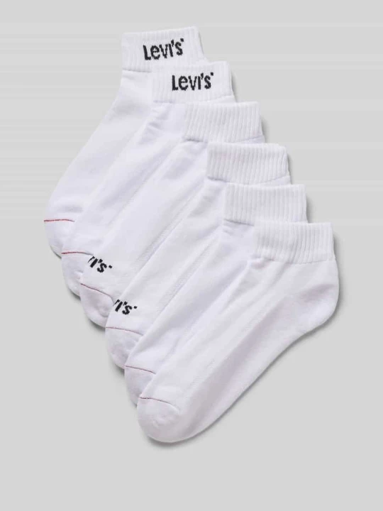 Zdjęcie produktu skarpety z mieszanka bawełny w zestaw 6 par Levi's Biały