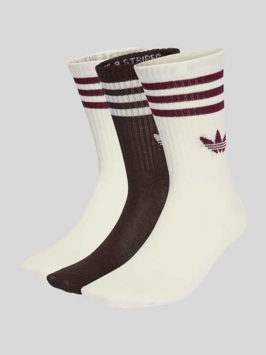 Zdjęcie produktu Skarpety z mieszanki bawełny w zestaw 3 szt. adidas Originals Średniobrązowy