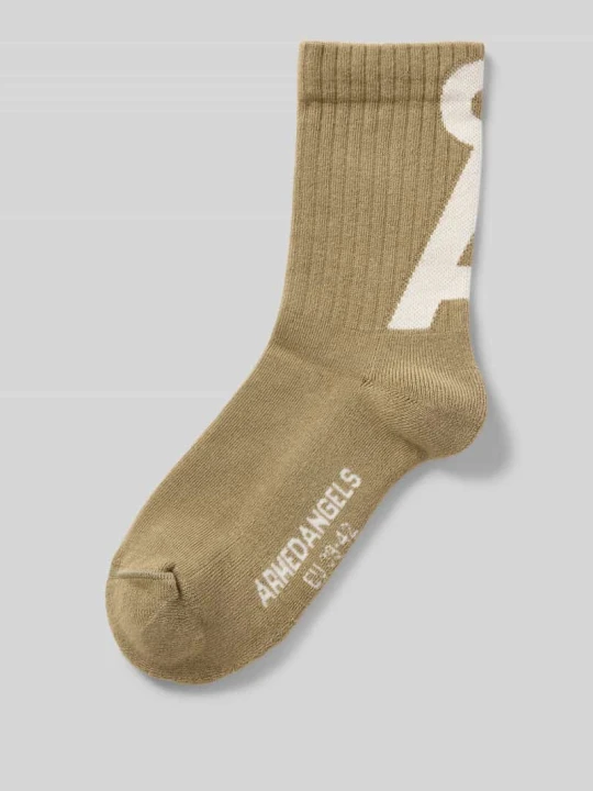 Zdjęcie produktu Skarpety z mieszanki bawełny model ‘SAAMUS SHORT’ ARMEDANGELS Trzcinowy