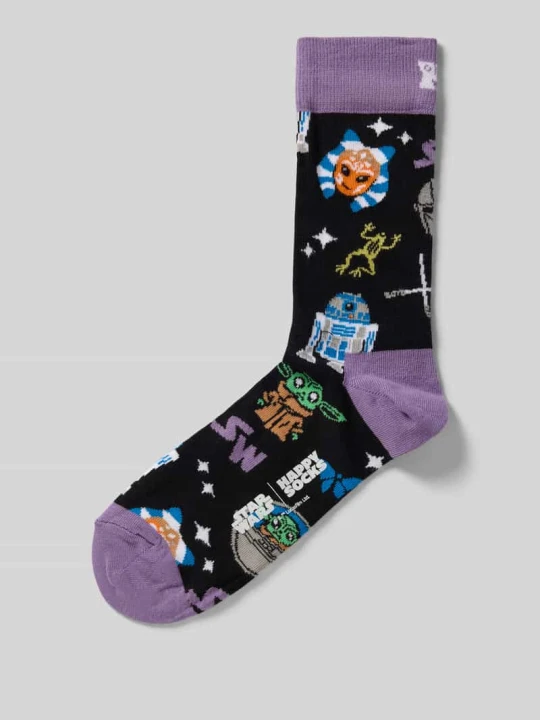 Zdjęcie produktu Skarpety z mieszanki bawełny model 'TEAM MANDO' Happy Socks Czarny