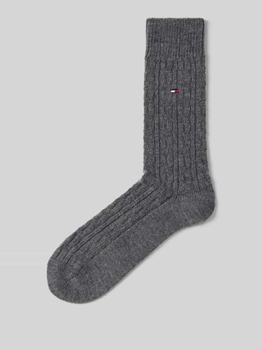 Zdjęcie produktu Skarpety z mieszanki bawełny Tommy Hilfiger Ciemnoszary melanż