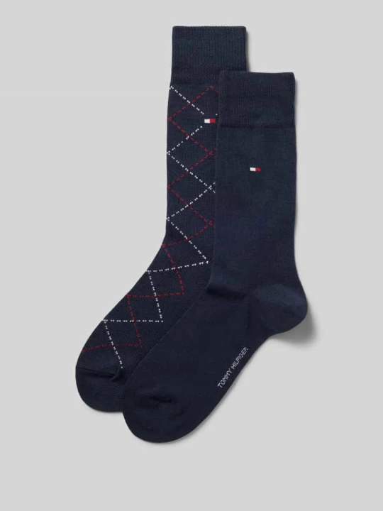 Zdjęcie produktu Skarpety z mieszanki bawełny w zestaw 2 szt. Tommy Hilfiger Granatowy