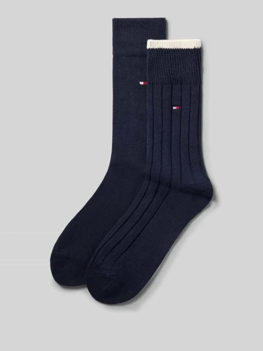 Zdjęcie produktu Skarpety z mieszanki bawełny w zestaw 2 szt. Tommy Hilfiger Granatowy