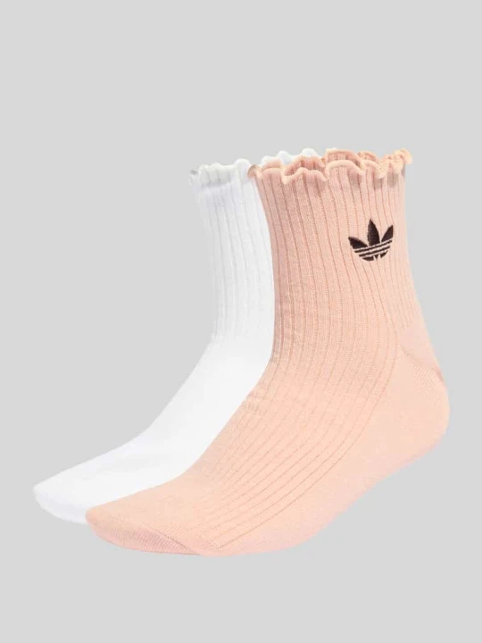 Zdjęcie produktu skarpety z mieszanki bawełny w zestaw 2 szt. adidas Originals Jasnoróżowy