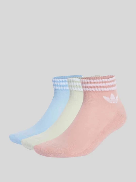 Zdjęcie produktu Skarpety z mieszanki bawełny w zestaw 3 szt. adidas Originals Różowy