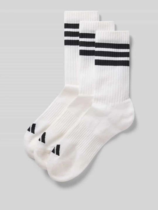 Zdjęcie produktu Skarpety z mieszanki bawełny w zestaw 3 szt. Adidas Biały