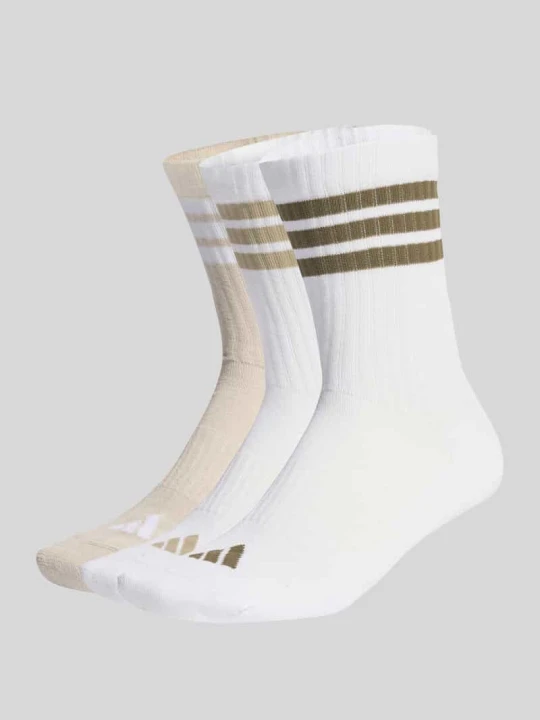 Zdjęcie produktu Skarpety z mieszanki bawełny w zestaw 3 szt. Adidas Biały