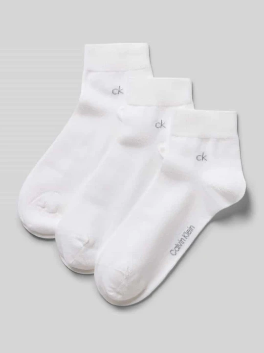 Zdjęcie produktu Skarpety z mieszanki bawełny w zestaw 3 szt. Calvin Klein Biały