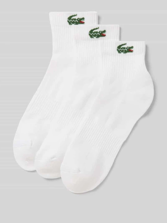 Zdjęcie produktu Skarpety z mieszanki bawełny w zestaw 3 szt. Lacoste Biały