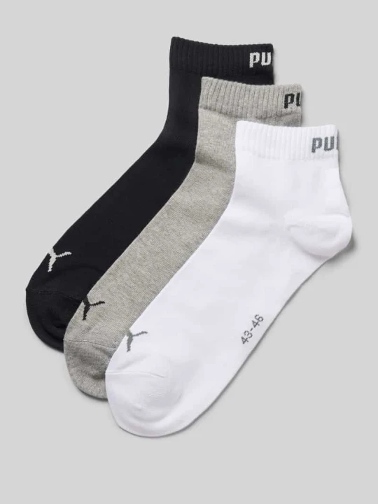 Zdjęcie produktu Skarpety z mieszanki bawełny w zestaw 3 szt. model 'QUARTER' Puma Biały