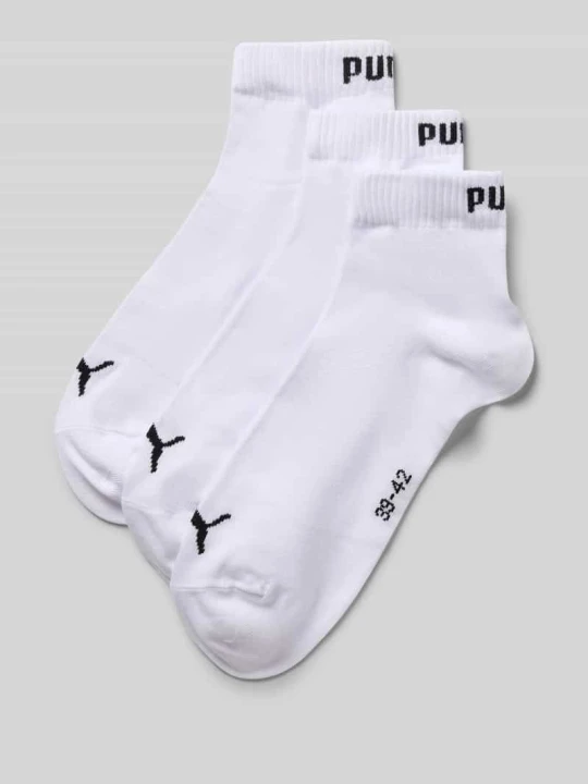 Zdjęcie produktu Skarpety z mieszanki bawełny w zestaw 3 szt. model 'QUARTER' Puma Biały