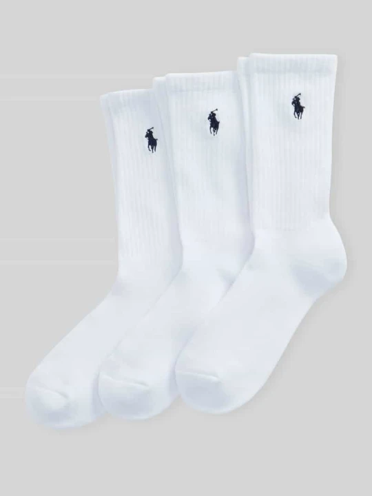 Zdjęcie produktu Skarpety z mieszanki bawełny w zestaw 3 szt. Polo Ralph Lauren Biały