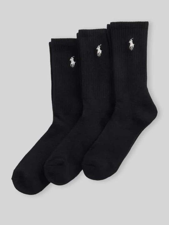 Zdjęcie produktu Skarpety z mieszanki bawełny w zestaw 3 szt. Polo Ralph Lauren Czarny