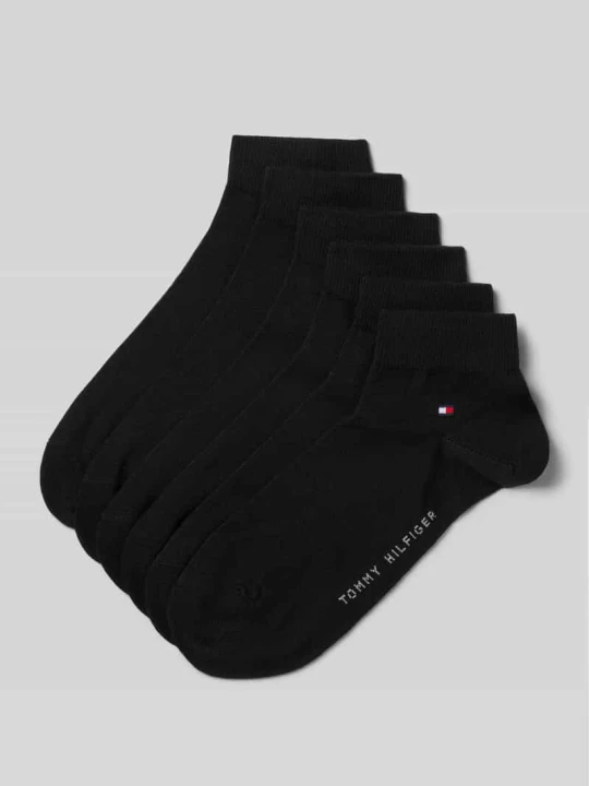 Zdjęcie produktu Skarpety z mieszanki bawełny w zestaw 6 par model 'QUARTER 6P' Tommy Hilfiger Czarny