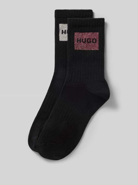 Zdjęcie produktu Skarpety z mieszanki bawełny w zestawie 2 szt. Hugo Czarny