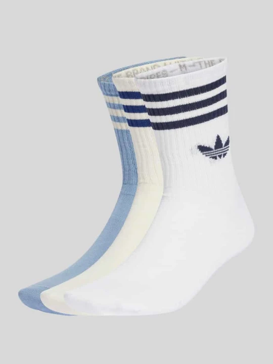 Zdjęcie produktu Skarpety z mieszanki bawełny w zestawie 3 szt. adidas Originals Biały
