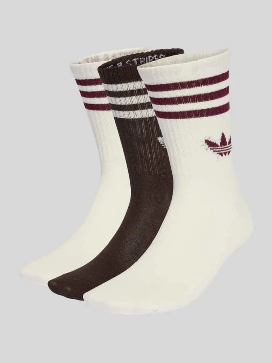Zdjęcie produktu Skarpety z mieszanki bawełny w zestawie 3 szt. adidas Originals Średniobrązowy