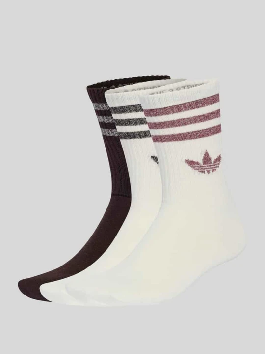 Zdjęcie produktu Skarpety z mieszanki bawełny w zestawie 3 szt. adidas Originals Średniobrązowy