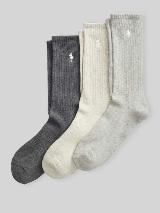 Zdjęcie produktu Skarpety z mieszanki bawełny w zestawie 3 szt. Polo Ralph Lauren Średnioszary