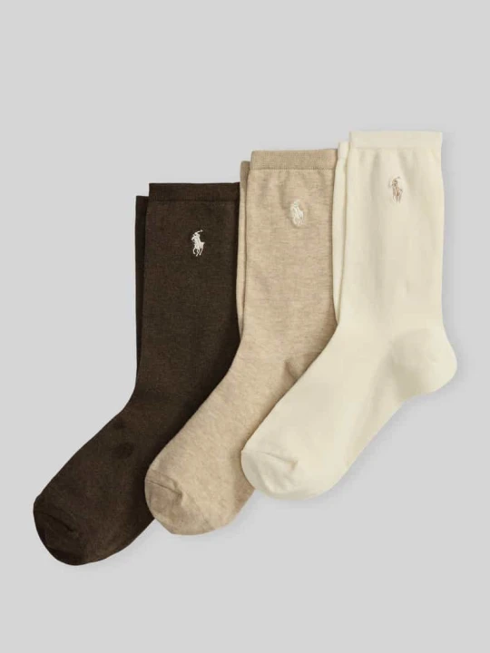 Zdjęcie produktu Skarpety z mieszanki bawełny w zestawie 3 szt. Polo Ralph Lauren Złamany biały