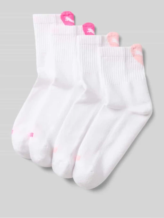 Zdjęcie produktu Skarpety z mieszanki bawełny w zestawie 4 szt. model 'HEART' Puma Biały