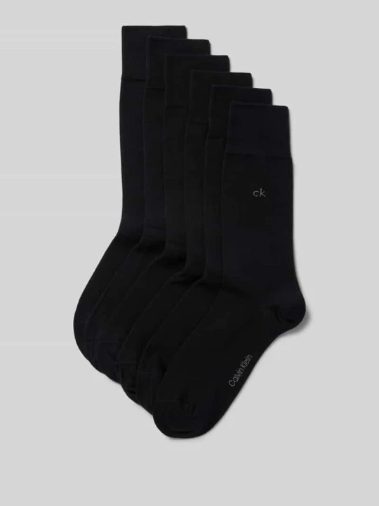 Zdjęcie produktu Skarpety z mieszanki bawełny w zestawie 6 par model 'SOCK 6P' Calvin Klein Czarny