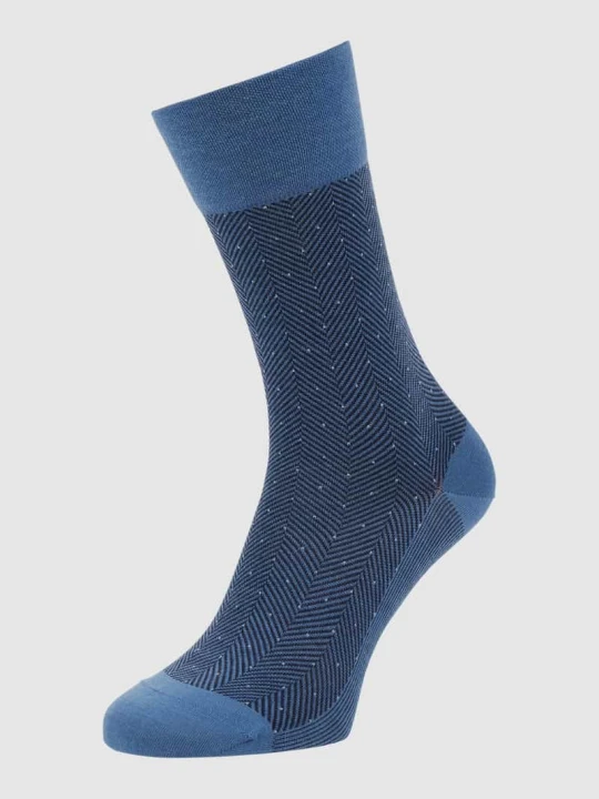 Zdjęcie produktu Skarpety z mieszanki wełny merino model ‘Sensitive Herringbone’ Falke