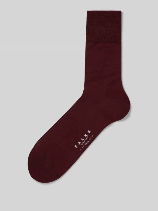 Zdjęcie produktu Skarpety z mieszanki żywej wełny model ‘Airport Sock’ Falke Bordowy