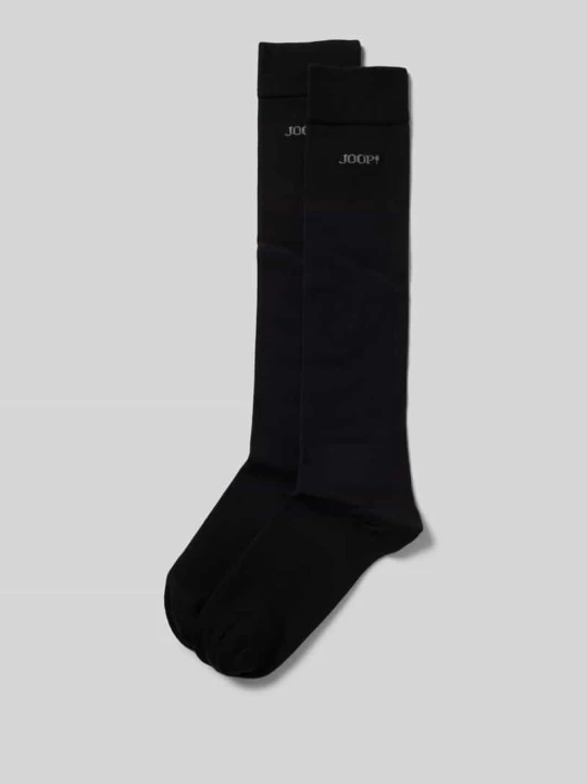 Zdjęcie produktu Skarpety męskie JOOP! Collection; Mieszanka bawełny z dodatkiem streczu; Dopasowany krój; Nadruk z logo; Prążkowany ściągacz Czarny