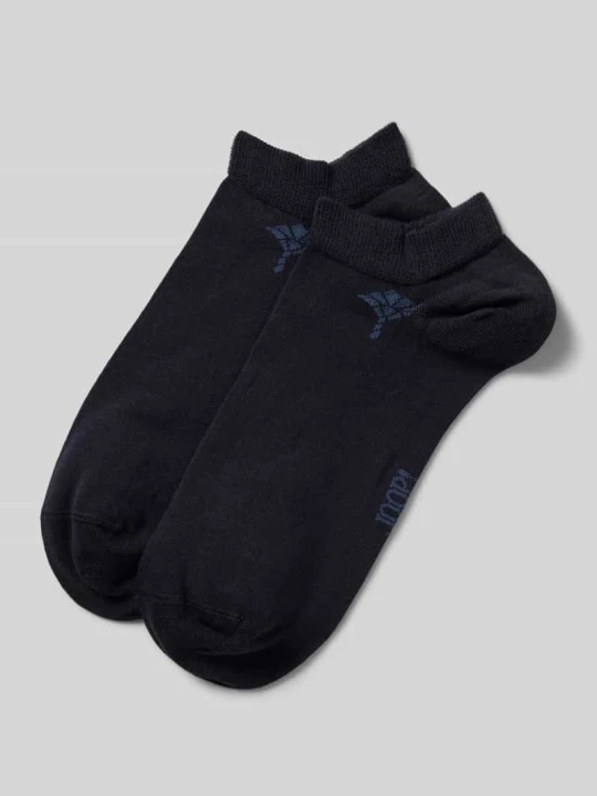 Zdjęcie produktu Skarpety damskie JOOP! Collection;Mieszanka bawełny z dodatkiem streczu;Dopasowany krój;Model ‘Cornflower’;Nadruk z logo;Prążkowany ściągacz Granatowy