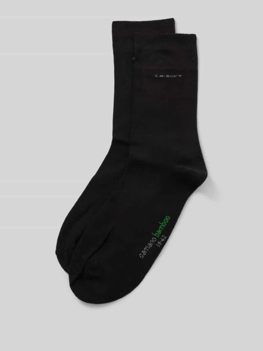 Zdjęcie produktu Skarpety z nadrukiem z logo w zestawie 2 szt. CAMANO Czarny