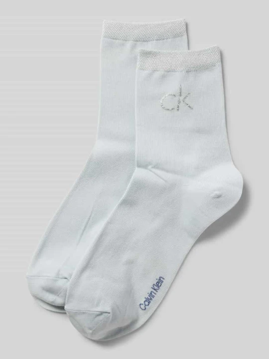 Zdjęcie produktu Skarpety z nadrukiem z logo w zestawie 2 szt. Calvin Klein Jasnoniebieski