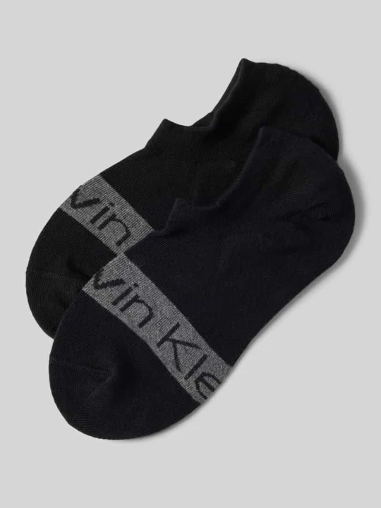 Zdjęcie produktu Stopki z nadrukiem z logo w zestawie 2 szt. Calvin Klein Czarny