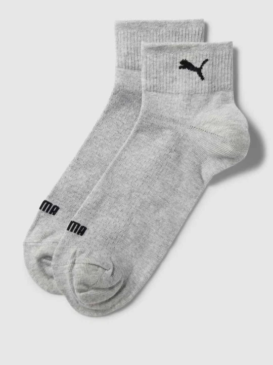 Zdjęcie produktu Skarpety z nadrukiem z logo w zestawie 2 szt. Puma Srebrny melanż